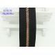 Custom Normal Teeth Long Chain Zipper In Roll Black Polyester Tape For Pants