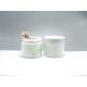 JG-AQ100,100ml cylinderic milk white glass cosmetic jars, opal (opaque) white glass jars for facial mask, face cream