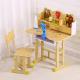 Family Kids Room Toddler Study Table And Chair Set With Storage 34x30x64cm