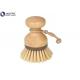 Natural Bamboo Housekeeping Brushes For Pot Sink Kitchen Cleaning Scrubber