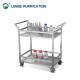 Double Deck Trolley Stainless Steel Furnishing 800 × 500 × 900 For Hospital