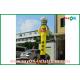 Inflatable Wacky Waving Tube Man Yellow Inflatable Air Dancer Cooker For Advertising , Inflatable Sky Dancer
