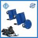 Rectangular Portable Snowmobile Mover Dolly Round 8 Inch Blue Snowmobile Casters Wheels
