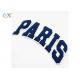 Cut Border Logo Letter Custom Chenille Patches Towel Fabric For Hoodies