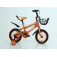 Orange Color 12 14 Inch Kids Bike With Two Training Wheels  Corrosion Resistance