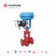 Pneumatic Globe PFA Lined Control Valve DIN Standard Paper Making Use With Bellow