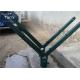 PVC Coated Galvanized Razor Wire Arm Green Color Used On Chain Link Fence