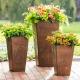 40cm Height Fiberglass Artificial Plant Pot For Garden Decoration
