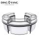 High End Lockable Jewelry Showcase Display Customize Factory Round Black And White Center Island Showcases
