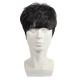 Soft and Shiny Brazilian Hair Short Cut Full Head Male Black Wigs with Natural Scalp