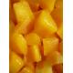 Canned yellow peach dices