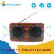 2019 year 4 speakers 2 diaphragms hifi portable wooden bluetooth speaker FM radio Wireless microphone megaphone