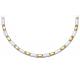 Gold plating, IPS plating steel titanium magnetic necklace with healthy beneits 