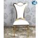 55X60X110 SS Upholstered Dining Chair Gold Plated Hotel Wedding Event Chairs