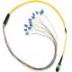 MTP To LC MPO Patch Cable , Dia 0.9mm PVC MPO Fiber Optic Cable 12 Core