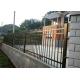2.2m Black Wrought Iron Fence Panels , Powder Coated Custom Wrought Iron Fence