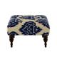 wholesale good quality linen fabric round household wooden storage ottoman bench