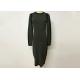 Sweater Factory Pass BSCI Women Knitted Dress With Studs In Neck And Shoulder Long Sleeves