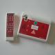 Red Hand Held Automated Electronic Defibrillator With Defibrillation Button