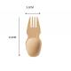 9cm Biodegradable Mini Disposable Bamboo Cutlery Salad Spork For Travel Camping