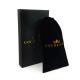 Recycled Rigid Drawer Packaging Box Black Slide Out Jewelry Box With Bag And Pouch