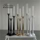 Factory Custom Different Colors Glass Jars Tall Metal Candlesticks For Wedding Centerpieces