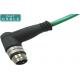 IP67 / IP68 Protection Grade M8 Waterproof Cable / Black Color Molding Type Sensor Cable
