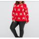 snowman design adult clothing longsleeve plus size women red xxxxl christmas jumpers