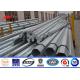 Steel Hot Dip Galvanized Steel Pole For Transmission Power Distribution 30 - 80 Ft