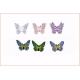 Garment Accessories  Butterfly Embroidery Applique with Different Color