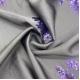 Silk Elastic Satin Embroidery Piece 100% Polyester Fabric Purple Sequins For