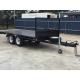 4500 KG Loading 12x6 Tandem Flat Top Trailer With Hydraulic Override Braking System