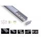 Strong Pc Led Aluminium Channel , Pcb 12.2mm Led Tape Channel For Floor Lighting