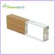 Wood Crystal Transparent 32GB LED Light Pen Drive  New bamboo wood crystal usb flash drive memory stick