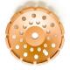 7inch 180mm General Purpose Dry Single Row Diamond Cup Wheel For Concrete