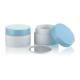 Customized Logo Cosmetic Packaging 20ml PP Cream Jar with Sky Blue Lid Sample Provided Freely