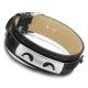 Tagor Stainless Steel Jewelry Super Fashion Silicone Leather Bracelet Bangle TYSR037