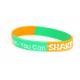 Personalized Logo Debossed Sports Segmented Silicone Wristbands With Color Infilled