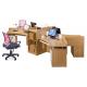 4 Seat Cluster Office Workstation Desk 0.56CBM / Set Modern Appreance