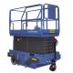Max Height 10m Scissor Lift With Motorized Device Loading Capacity 300kg
