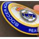 Personalized Design Heat Transfer Printing Custom Football Team Club Logo 3D Flocking Patch