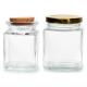 50ml 80ml Glass Tea Coffee Sugar Canisters Container With Metal Lid