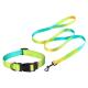 Luxury Retractable Dog Leash Gradient Colors Dog Collar Leash Set For Small Dog