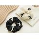 influencers Chanel style black white contrast color scrunchie bowknot scrunchie French girly collar-bun hair accessories