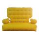 Yellow Color Inflatable Couch Sofa Environmental Friendly For Outdoor Activities