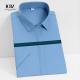 Printed Men's Classic Silk Bamboo Fiber Dress Shirts Non-iron Office Shirt Comfortable Standard-fit