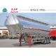 Light Aluminum Flour Bulk Cement Tanker Trailer W Type With Airbag Suspension