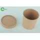 Strong Sturdy Kraft Paper Cups For Hot Soup / Cold Food 480ml 100% Recyclable