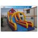 Red Inflatable Spiderman Bouncy Castle With Water Slide For Summer Party