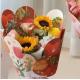 Flower wrapping paper, summer flower language kraft paper